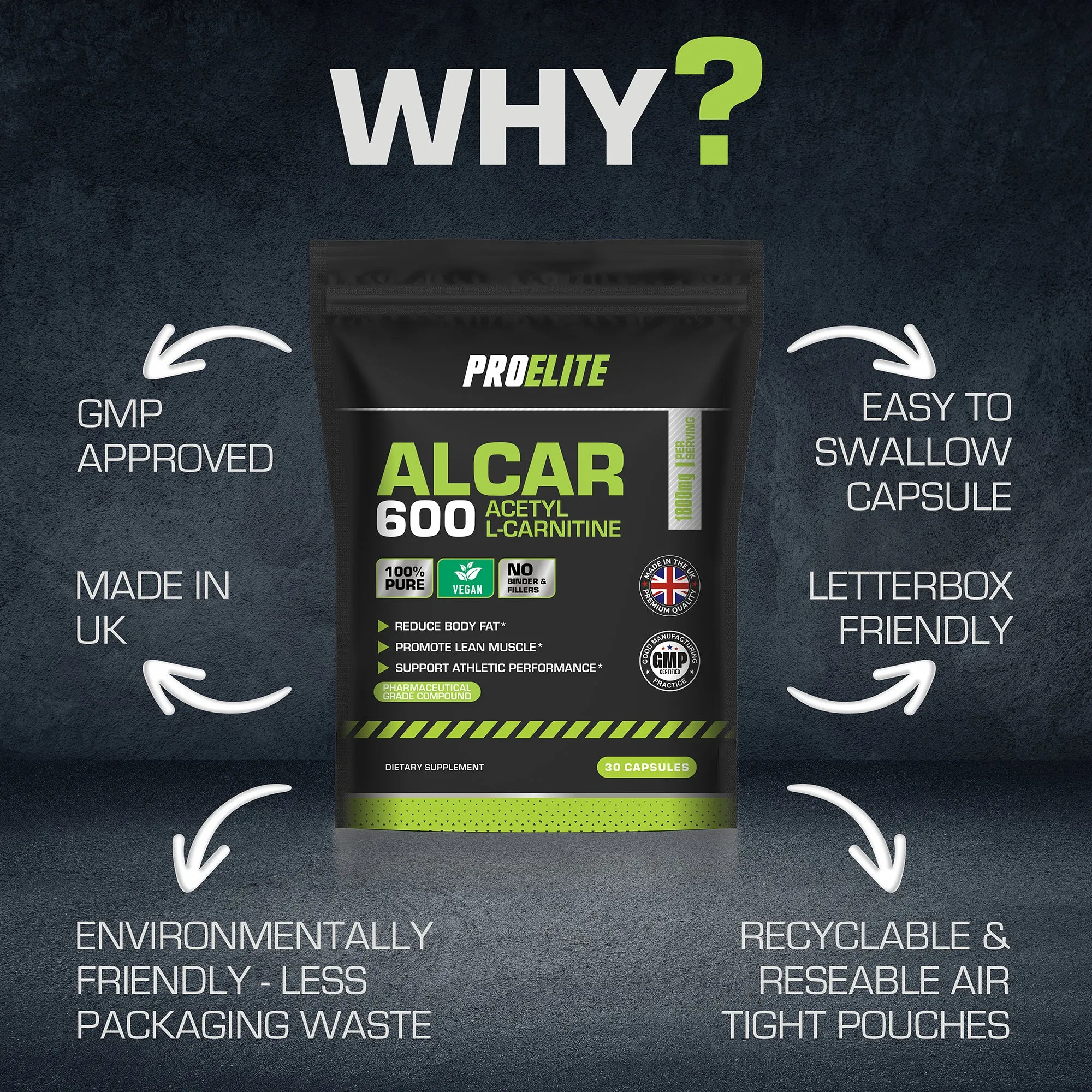PROELITE Acetyl L-Carnitine Vegan Capsules