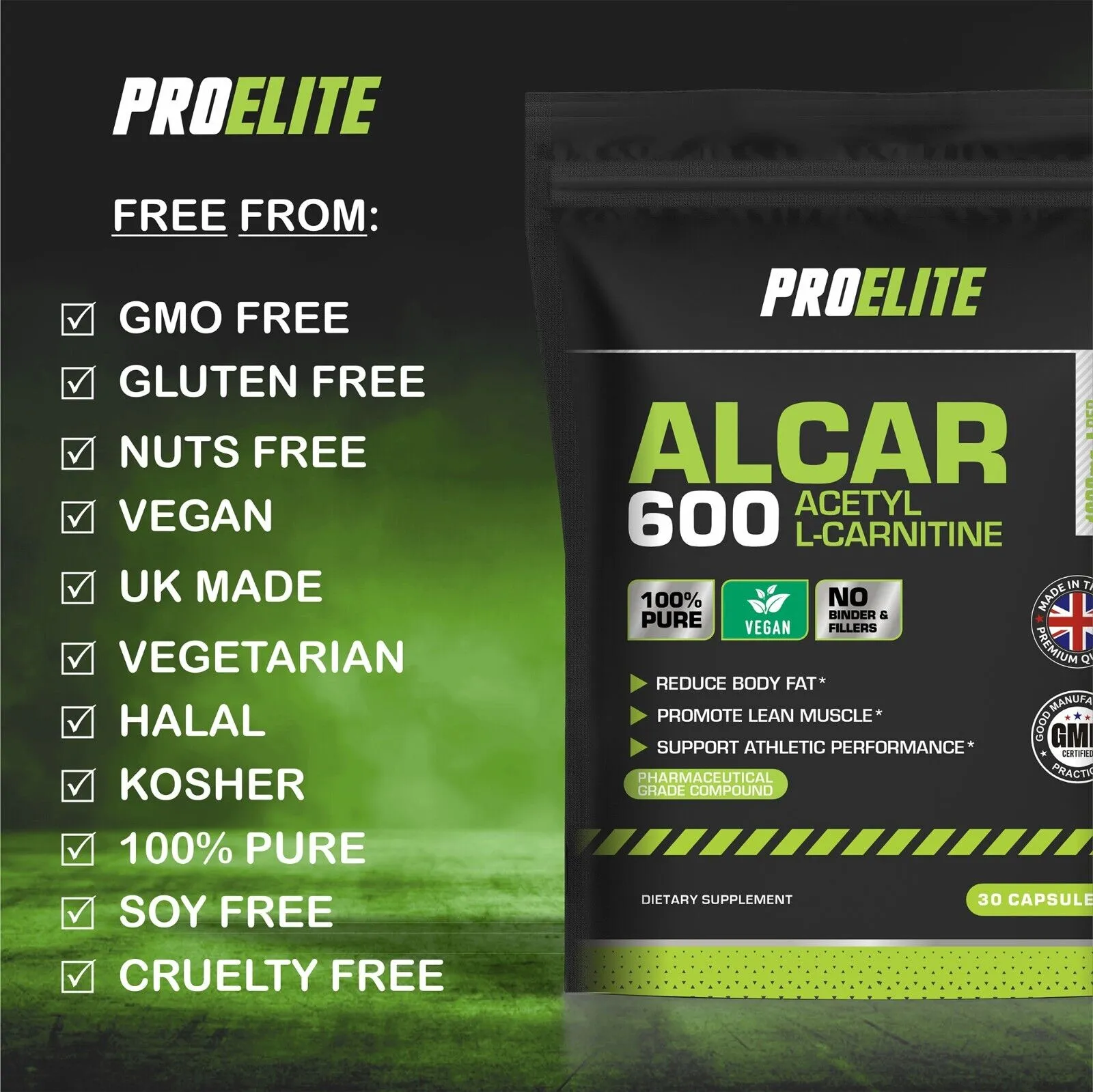 PROELITE Acetyl L-Carnitine Vegan Capsules