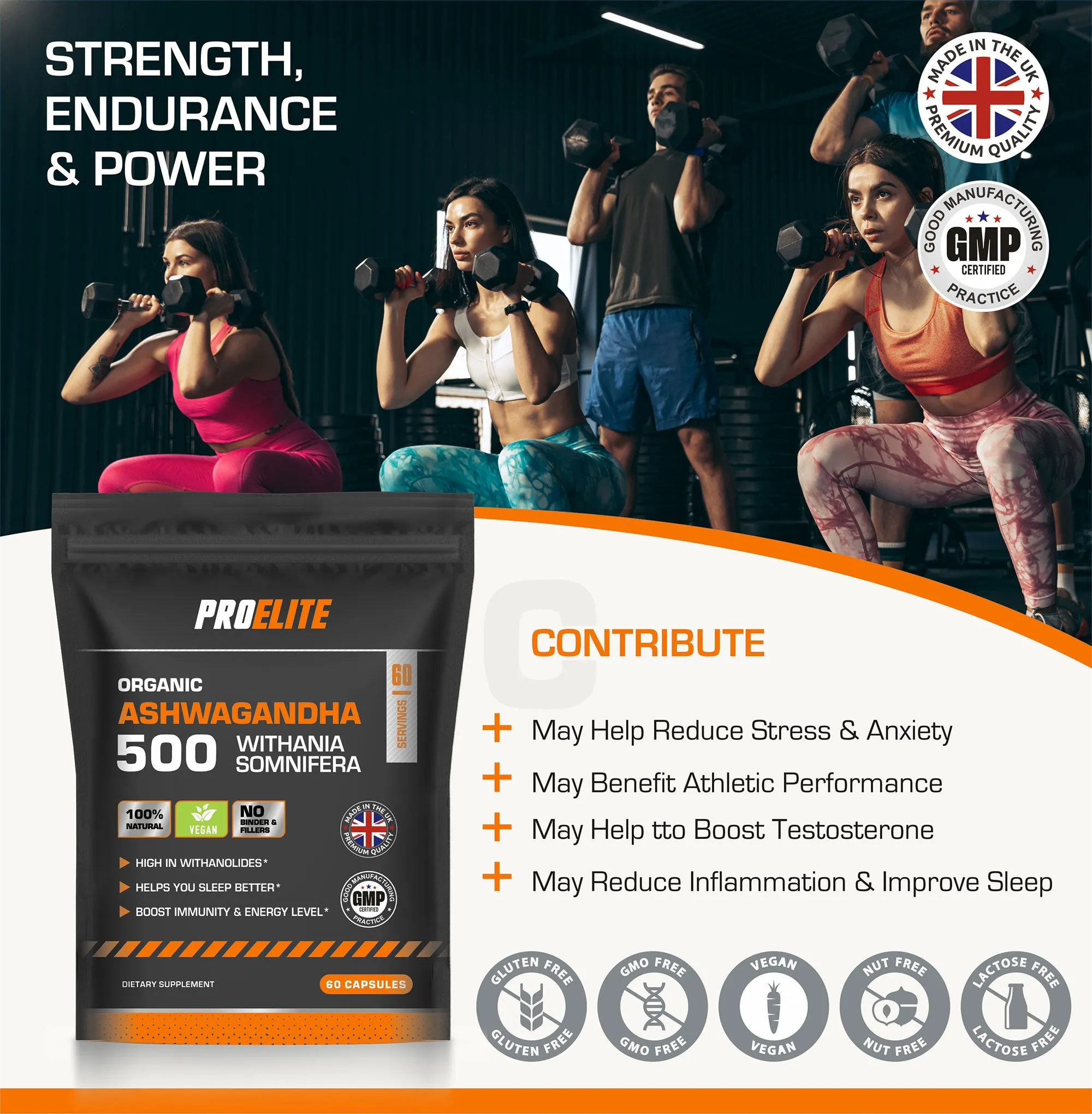 PROELITE Ashwagandha Vegan Capsules