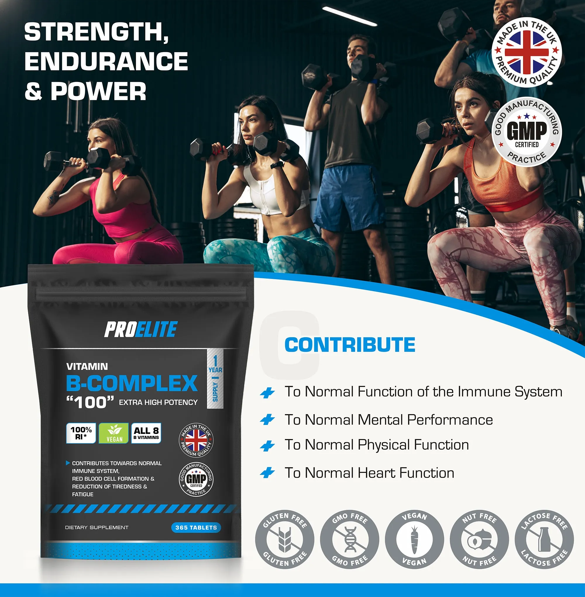 PROELITE B-Complex Vegan Tablets