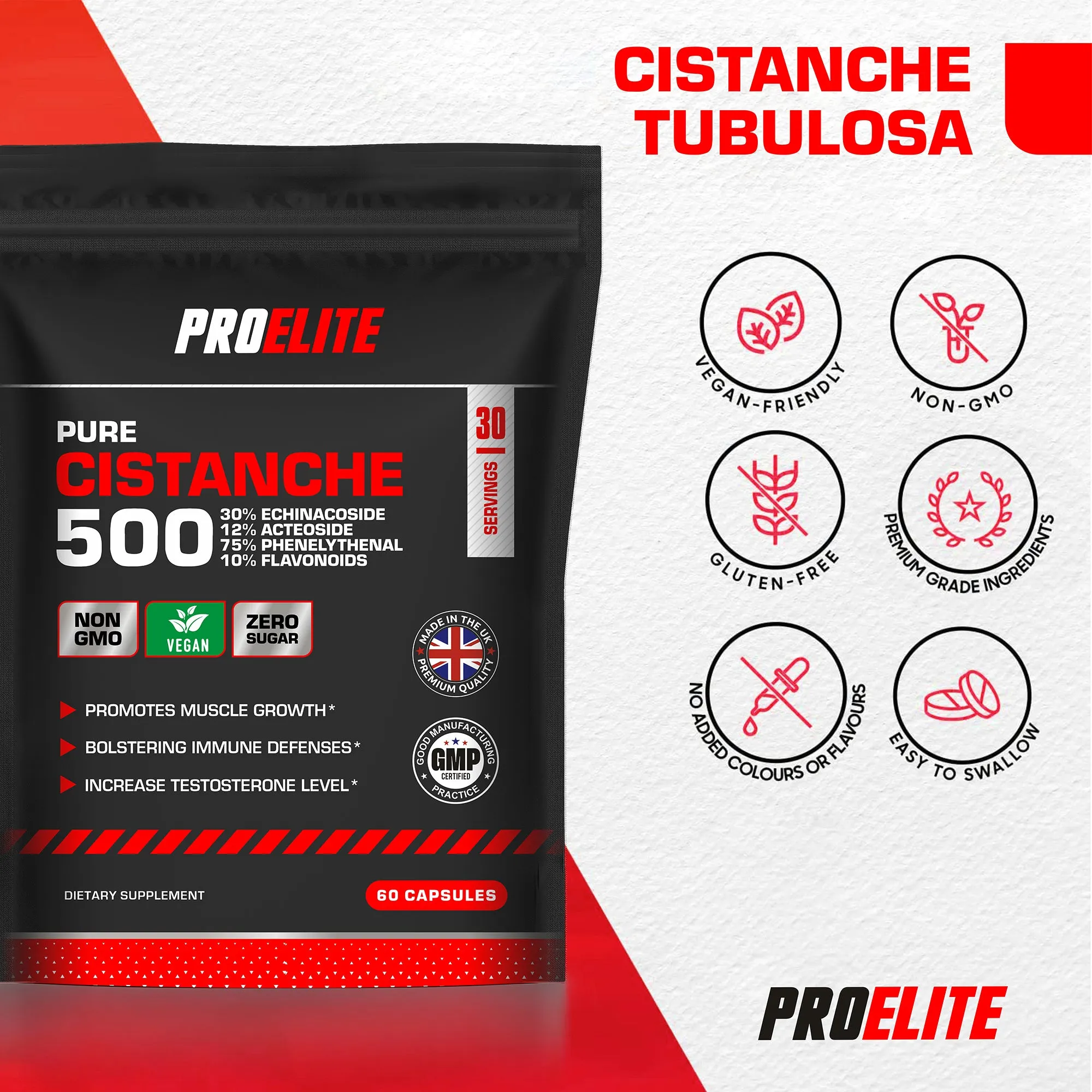 PROELITE Cistanche 20:1 Extract Vegan Capsules
