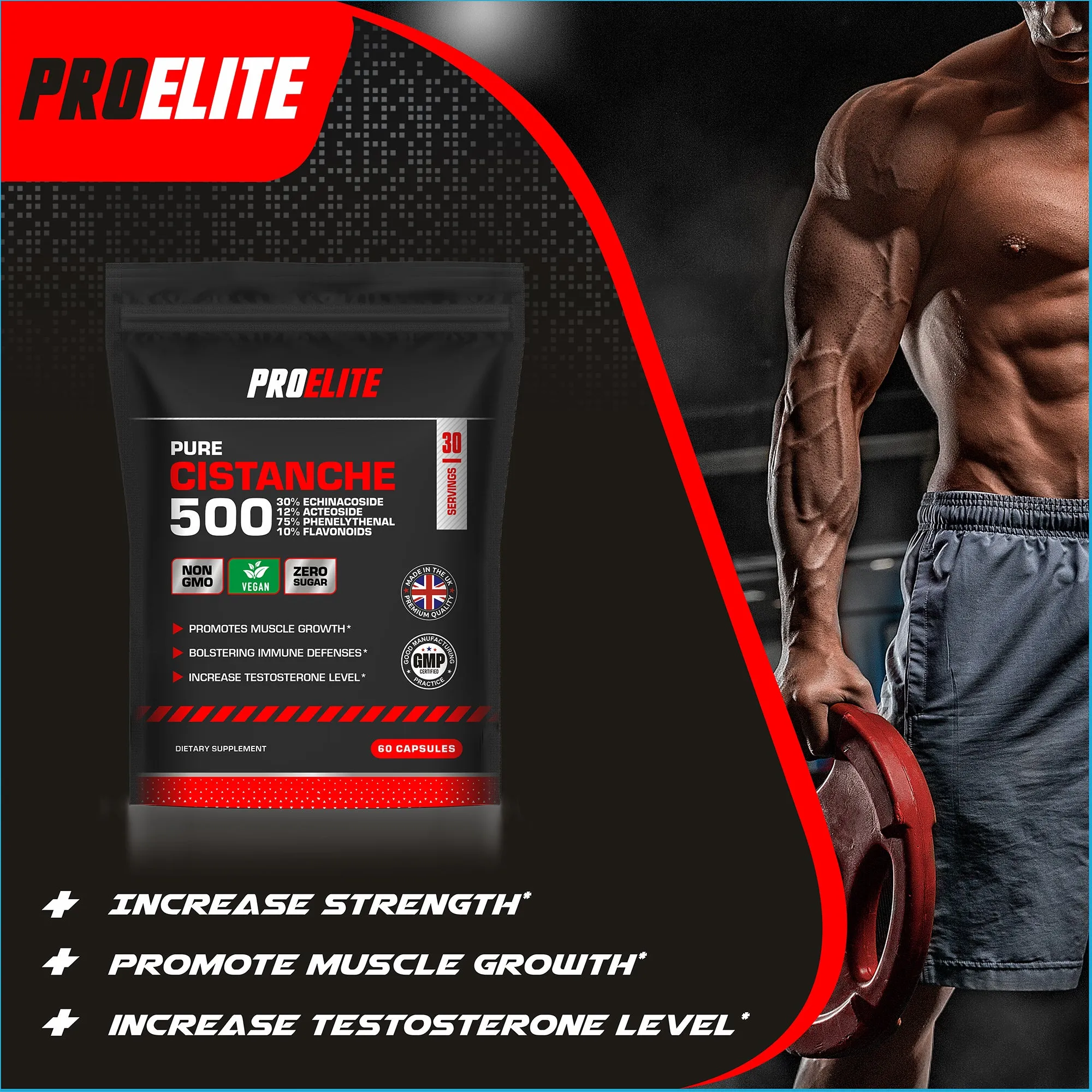 PROELITE Cistanche 20:1 Extract Vegan Capsules