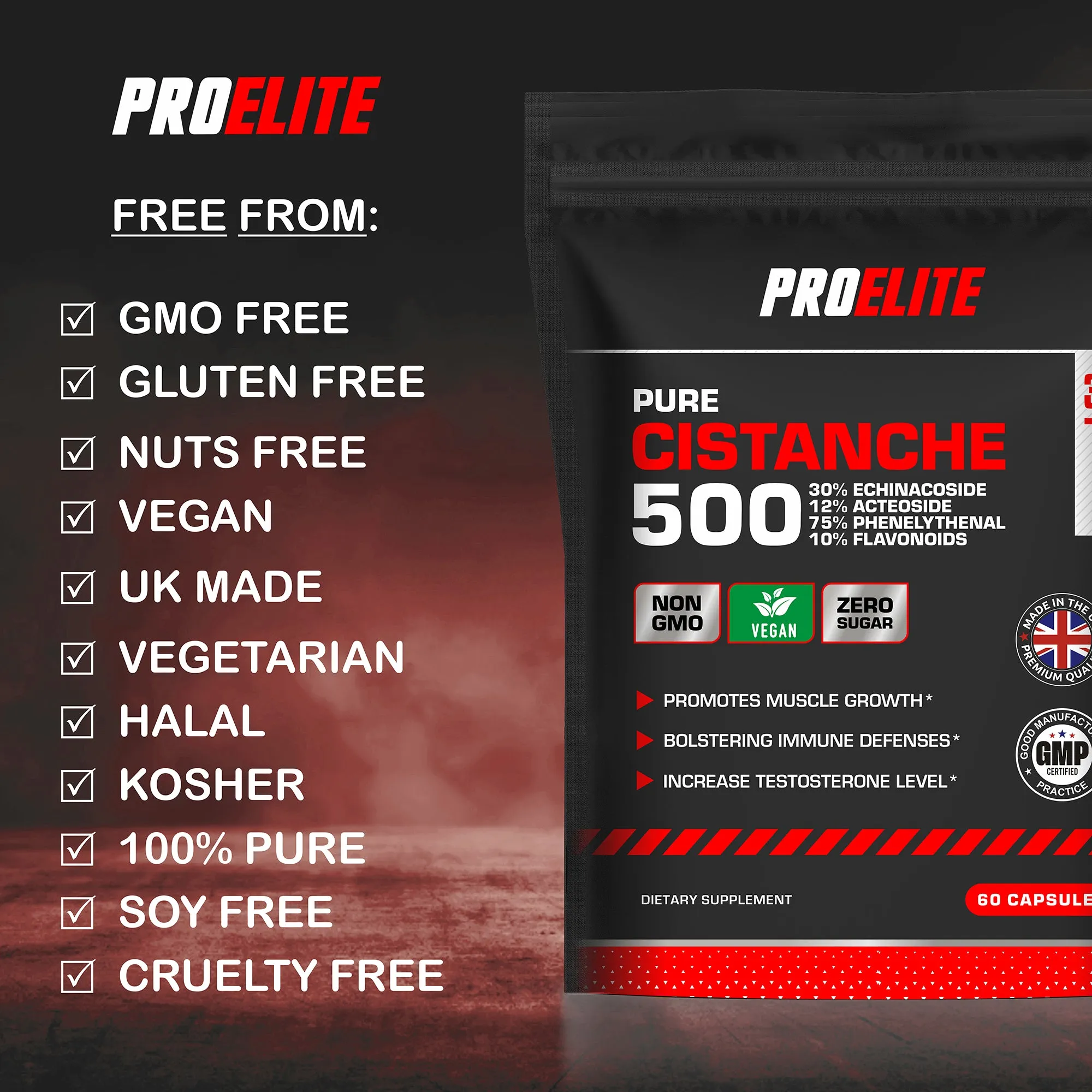 PROELITE Cistanche 20:1 Extract Vegan Capsules