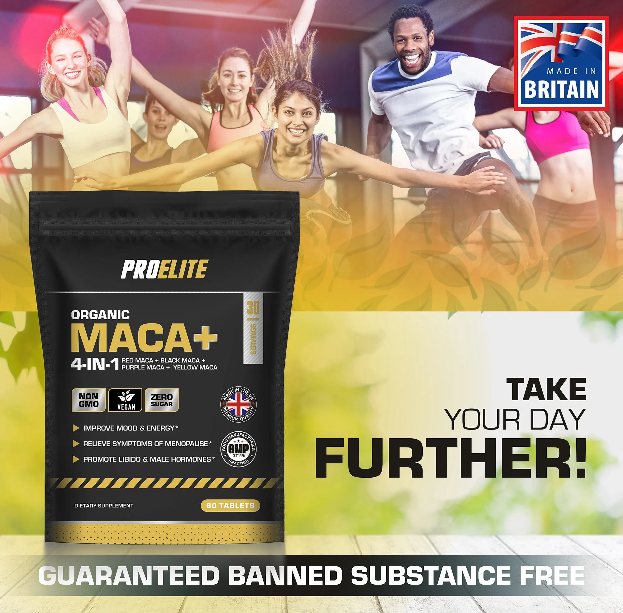 PROELITE Maca Root 5:1 Extract Vegan Tablets