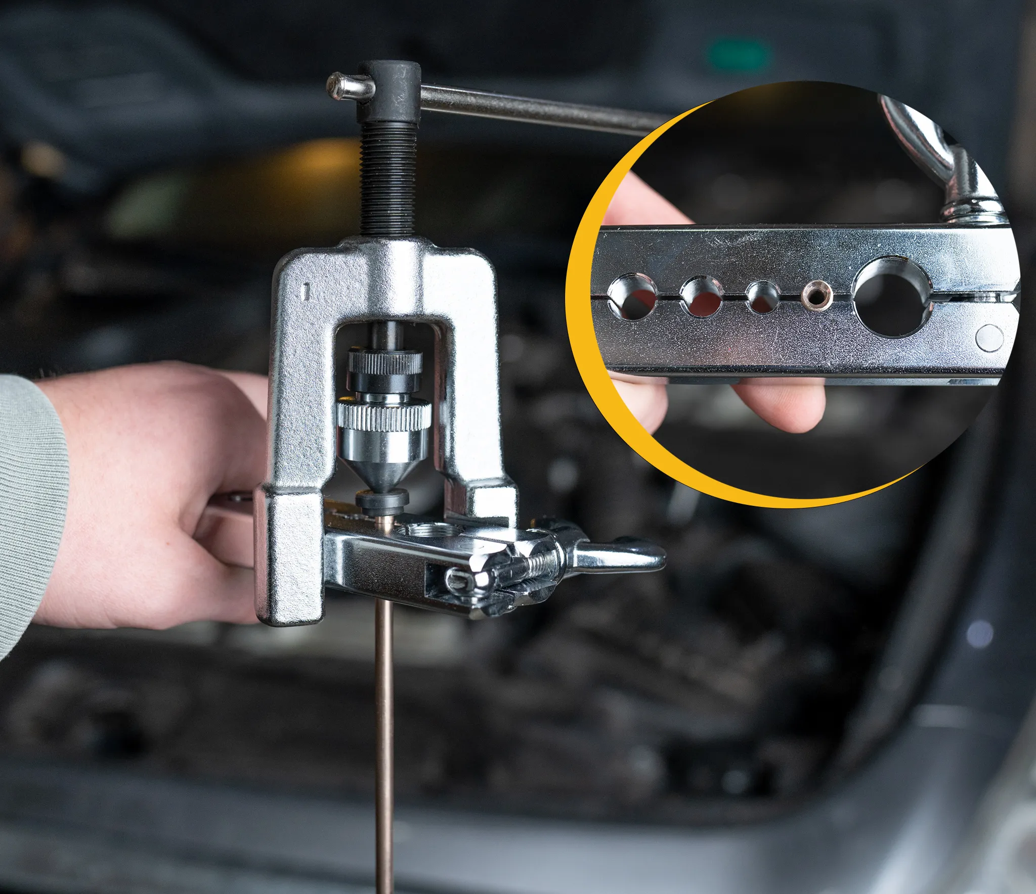 Professional Brake Line Flare Tool Kit | SAE Double Flares & ISO Bubble Flares