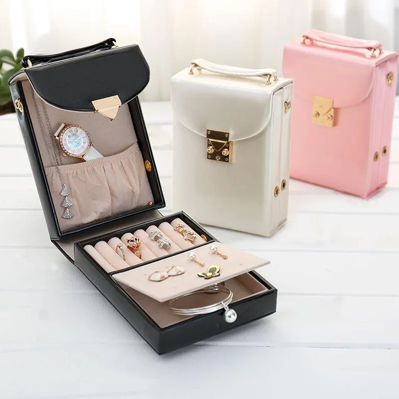PU leather Jewelry Packaging Stud Earrings & rings