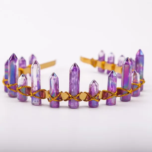 Purple Stone Crown, Halloween Costume Accessory