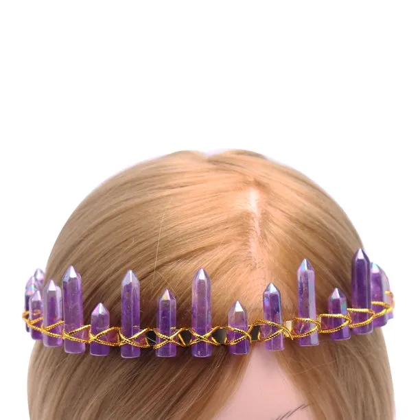 Purple Stone Crown, Halloween Costume Accessory