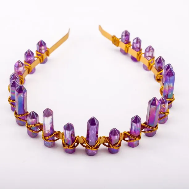 Purple Stone Crown, Halloween Costume Accessory