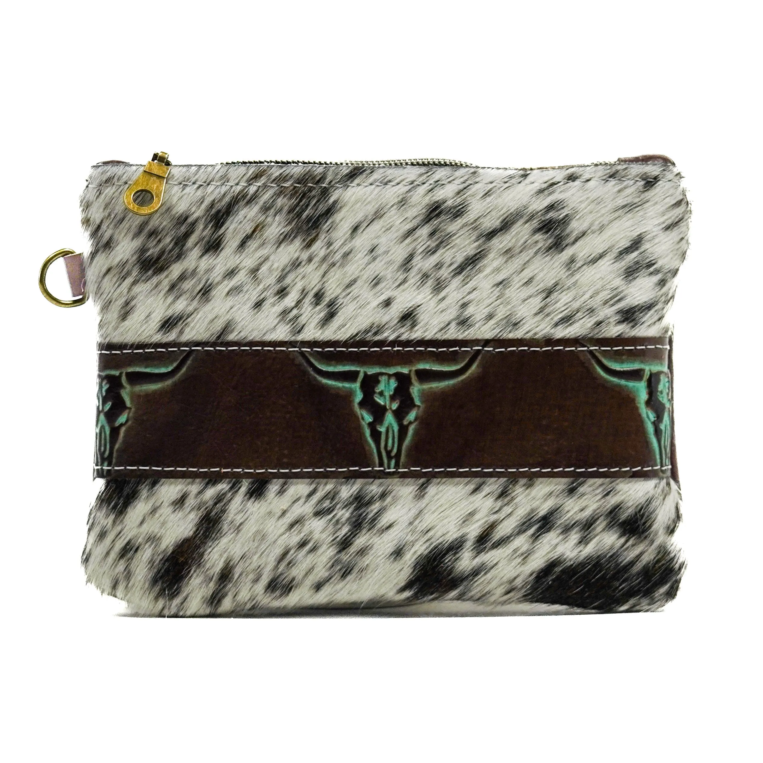 Purse Organizer - Chocolate & White w/ Mint Chocolate Skulls