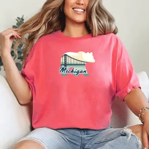 "Bear Bridge" Relaxed Fit Crew Unisex T-Shirt