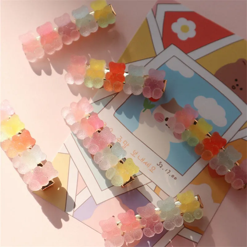 "BEAR CANDY COLORFUL GRADIENT" HAIRPIN N031002