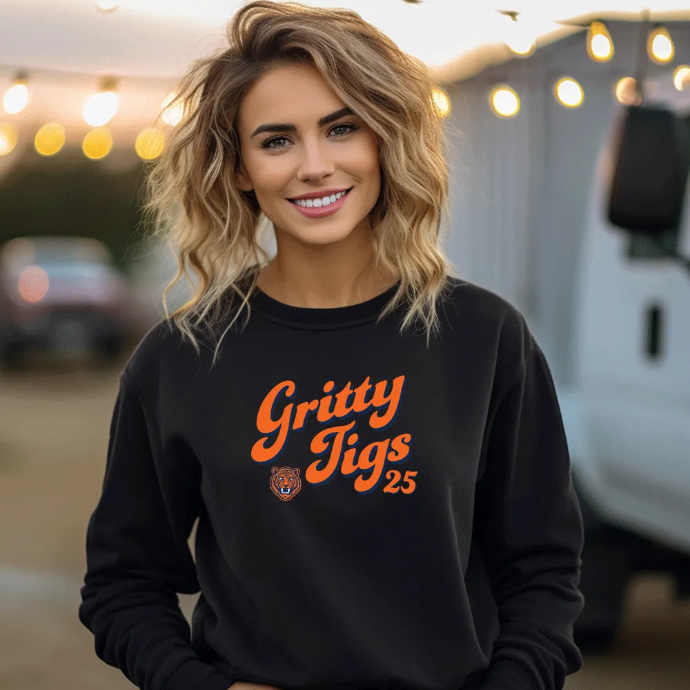 "Gritty Tigs" Relaxed Fit Classic Crew Unisex Sweatshirt