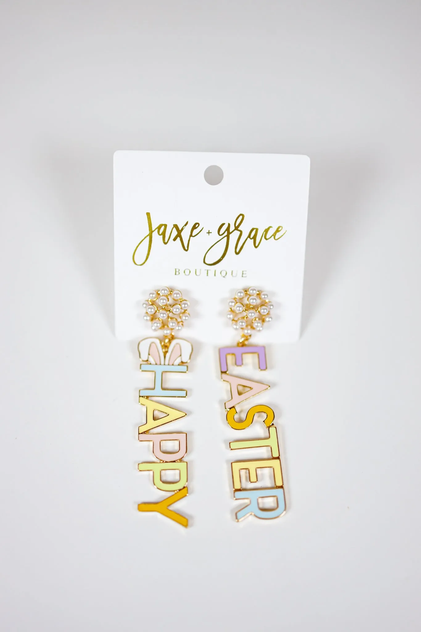 "Happy Easter" Epoxy Earrings
