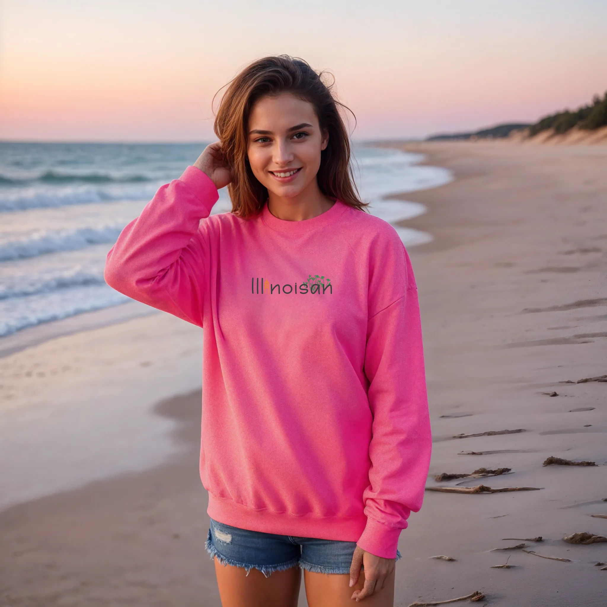 "Illinoisan" Relaxed Fit Classic Crew Unisex Sweatshirt