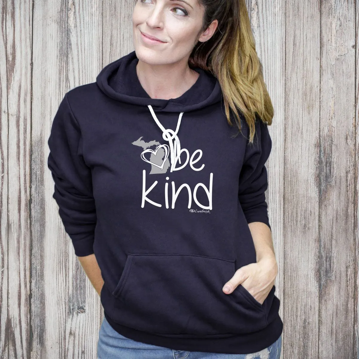 "Michigan Be Kind" Relaxed Fit Angel Fleece Unisex Hoodie