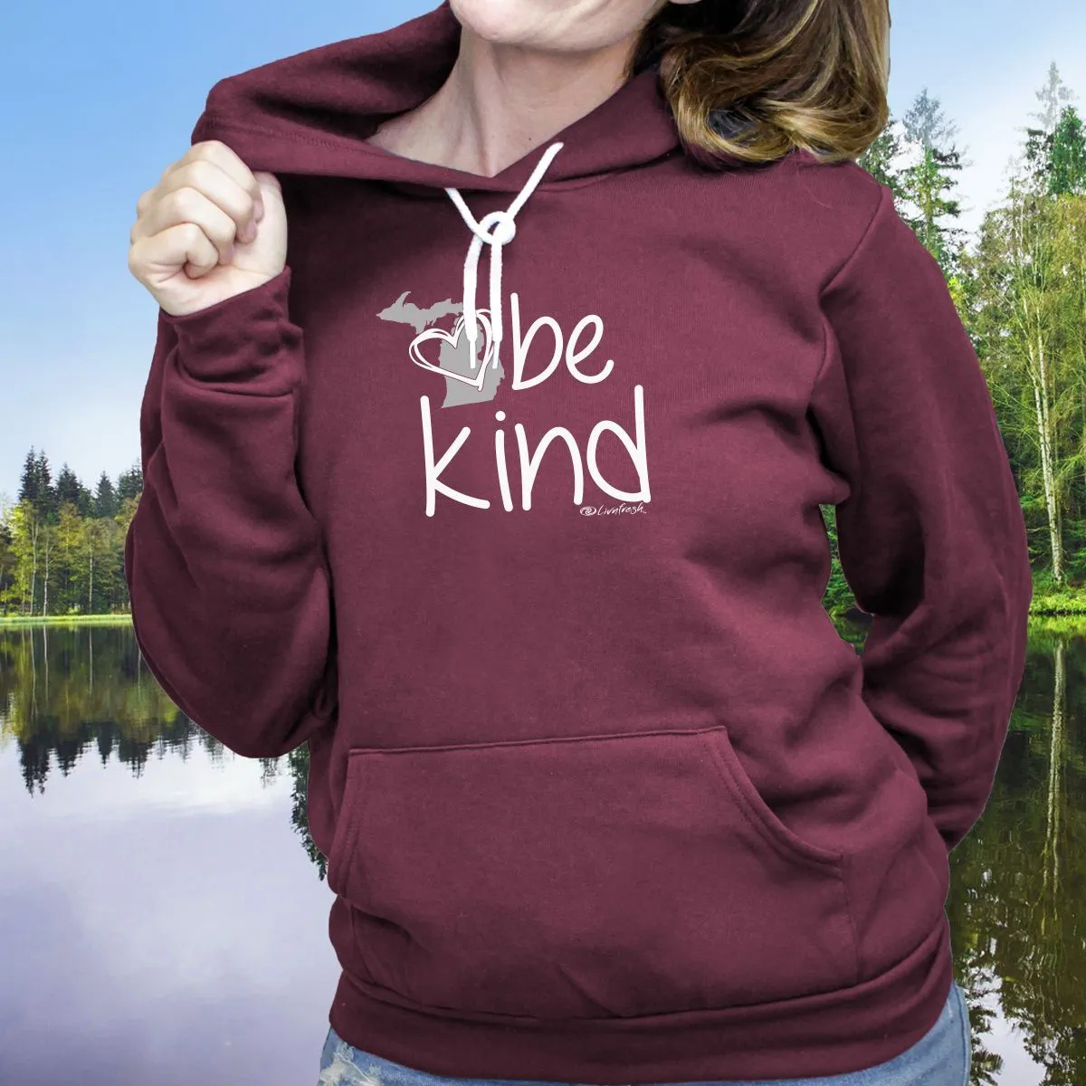 "Michigan Be Kind" Relaxed Fit Angel Fleece Unisex Hoodie