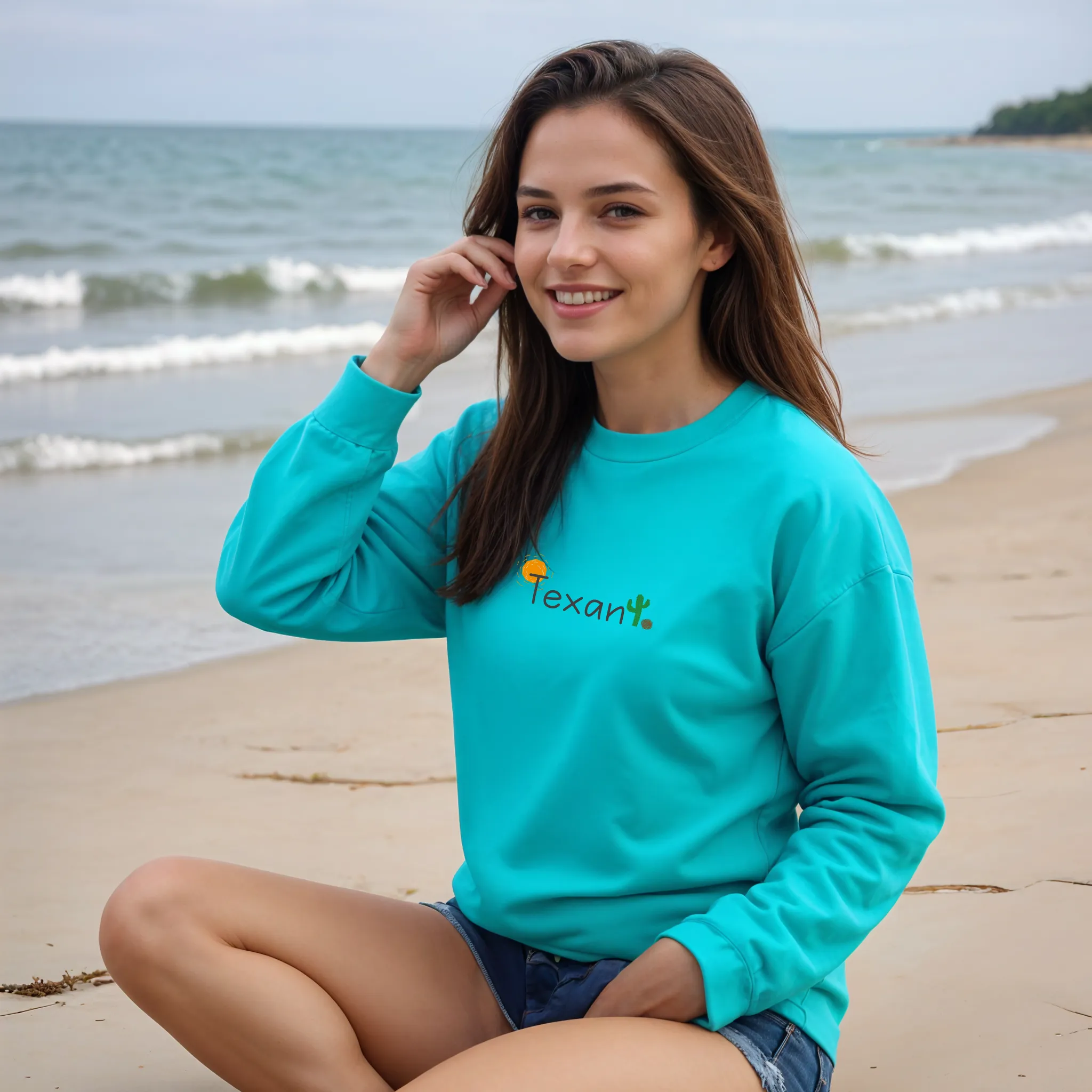 "Texan" Relaxed Fit Classic Crew Unisex Sweatshirt