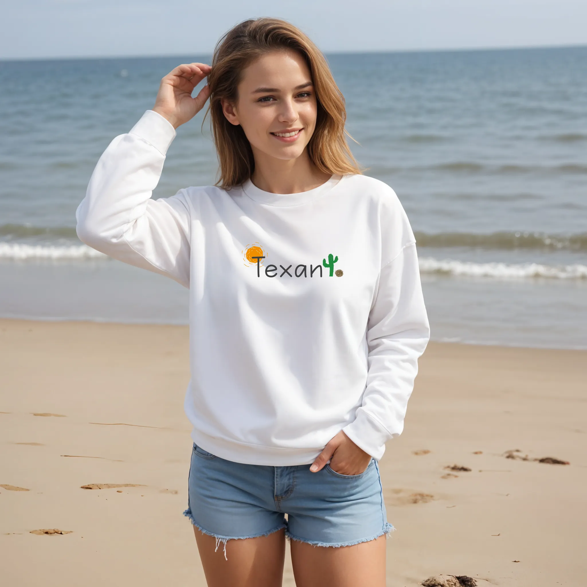 "Texan" Relaxed Fit Classic Crew Unisex Sweatshirt