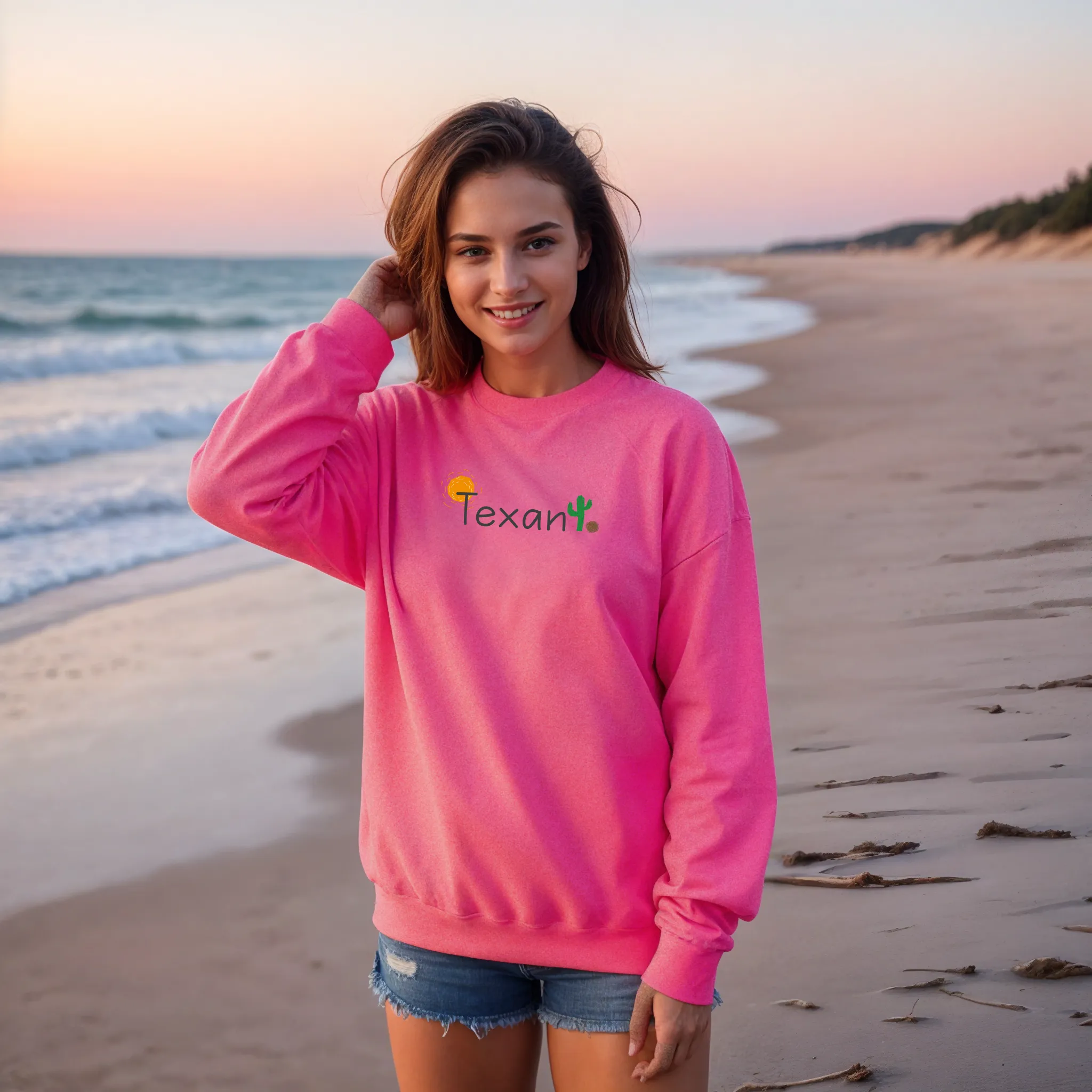 "Texan" Relaxed Fit Classic Crew Unisex Sweatshirt