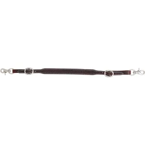 Rafter T Dark Oiled Wither Strap with Basket Tooling