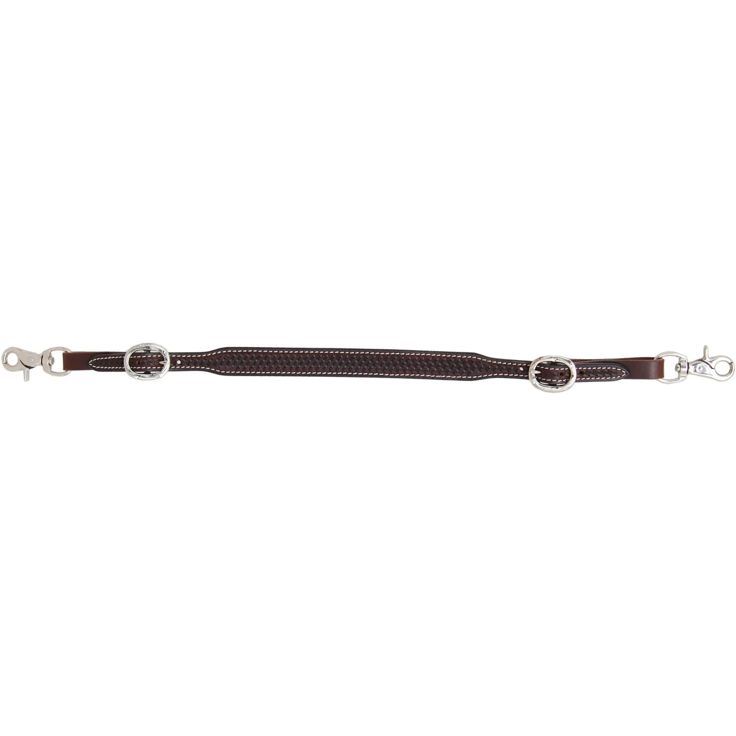 Rafter T Dark Oiled Wither Strap with Basket Tooling