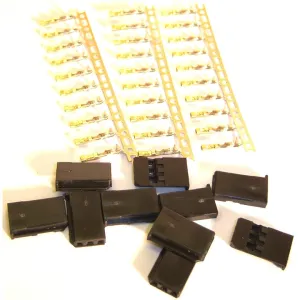RC Futaba Set Male Servo Connector Plug Gold Plated x 10