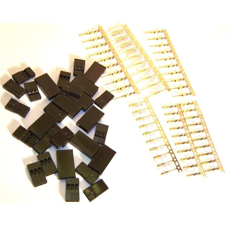 RC JR Set Male and Female Servo Connector Plug Gold Plated x 10