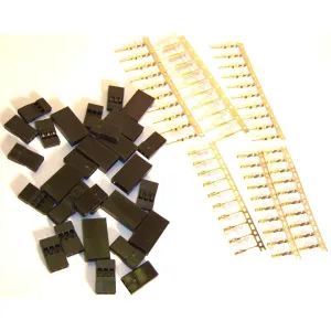 RC JR Set Male and Female Servo Connector Plug Gold Plated x 10