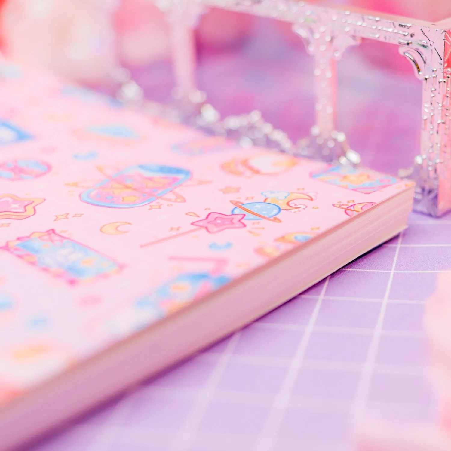 Re-usable sticker collecting book - Cosmic Snacks (A6)