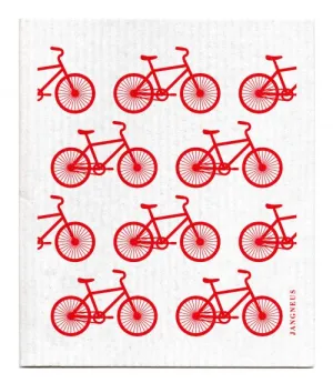 Red Bikes Dishcloth