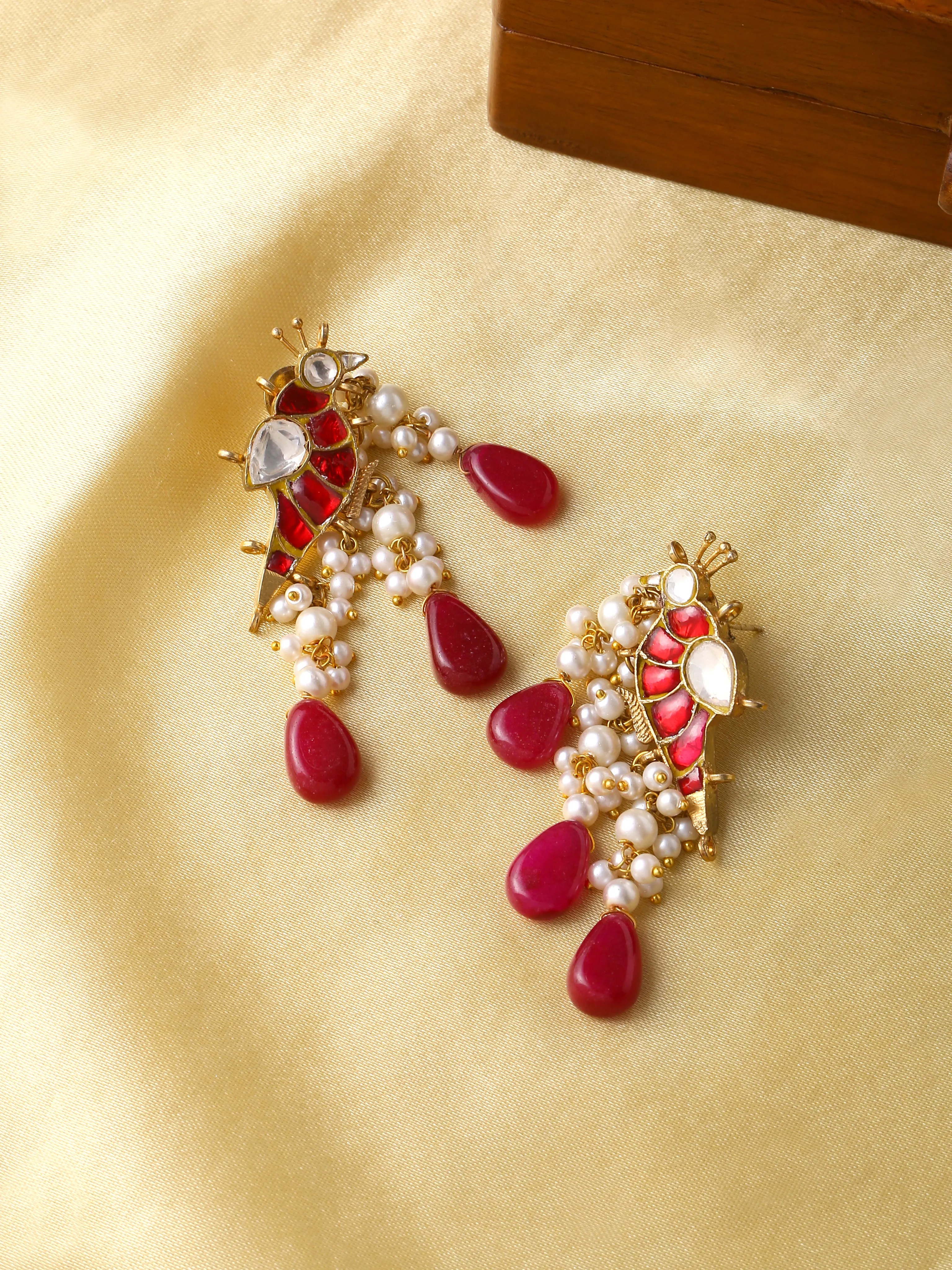 Red Parrot Earrings