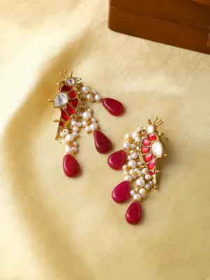 Red Parrot Earrings