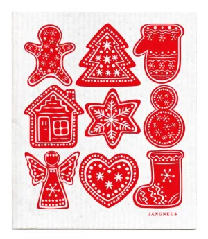 Red Pepparkaka Dishcloth