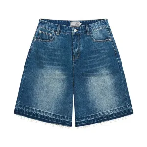 Relaxed Fit Blue Denim Shorts