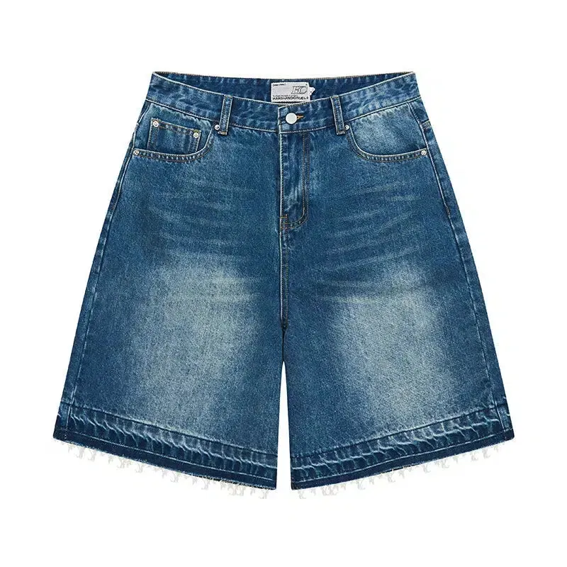 Relaxed Fit Blue Denim Shorts