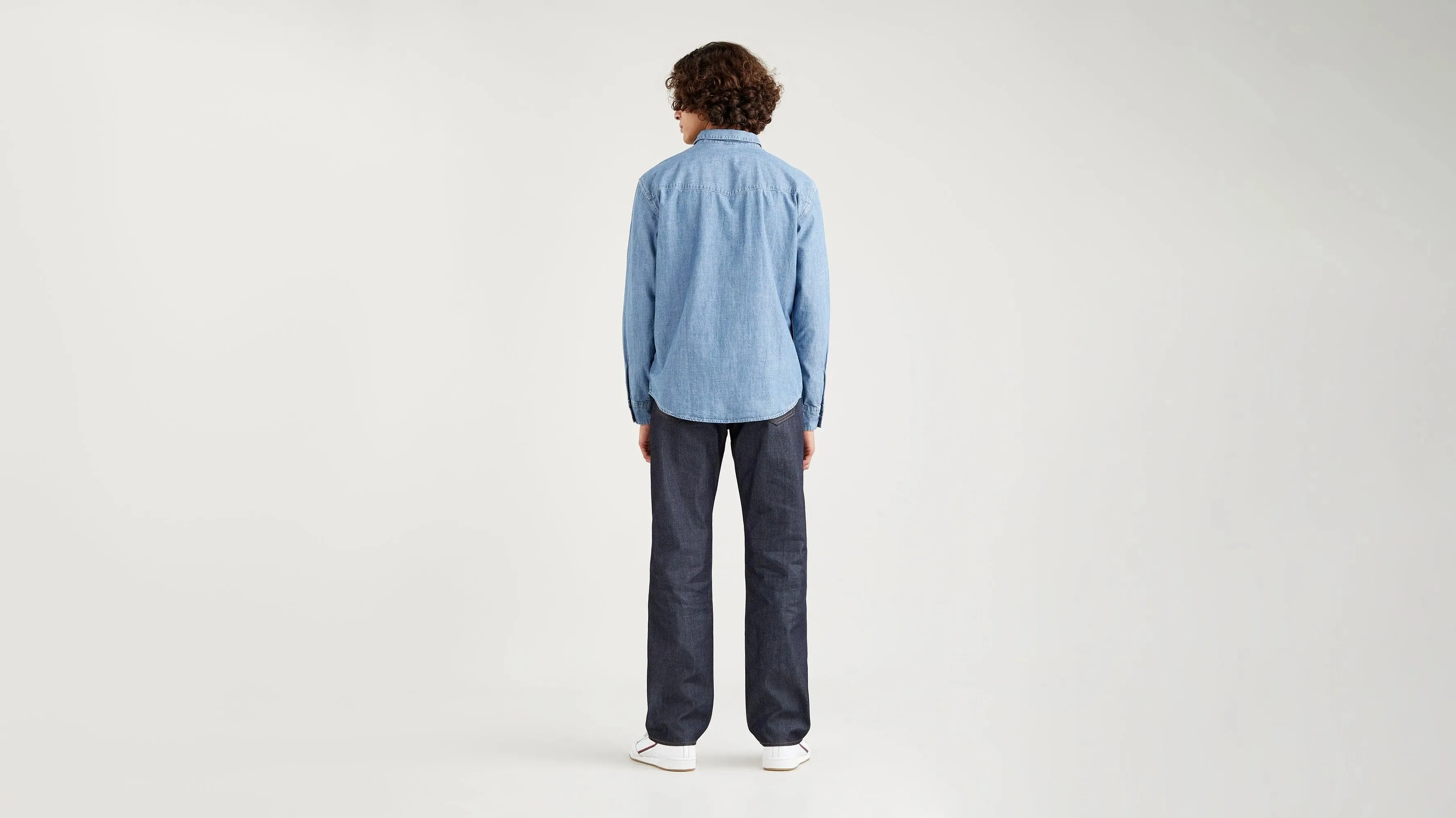 Relaxed Fit Western Shirt Cambray Light - Azul