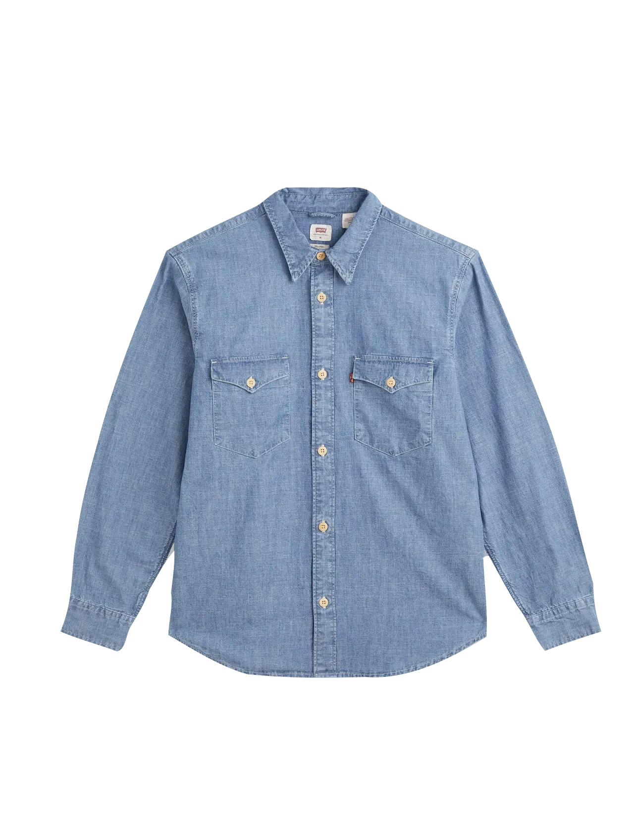 Relaxed Fit Western Shirt Cambray Light - Azul