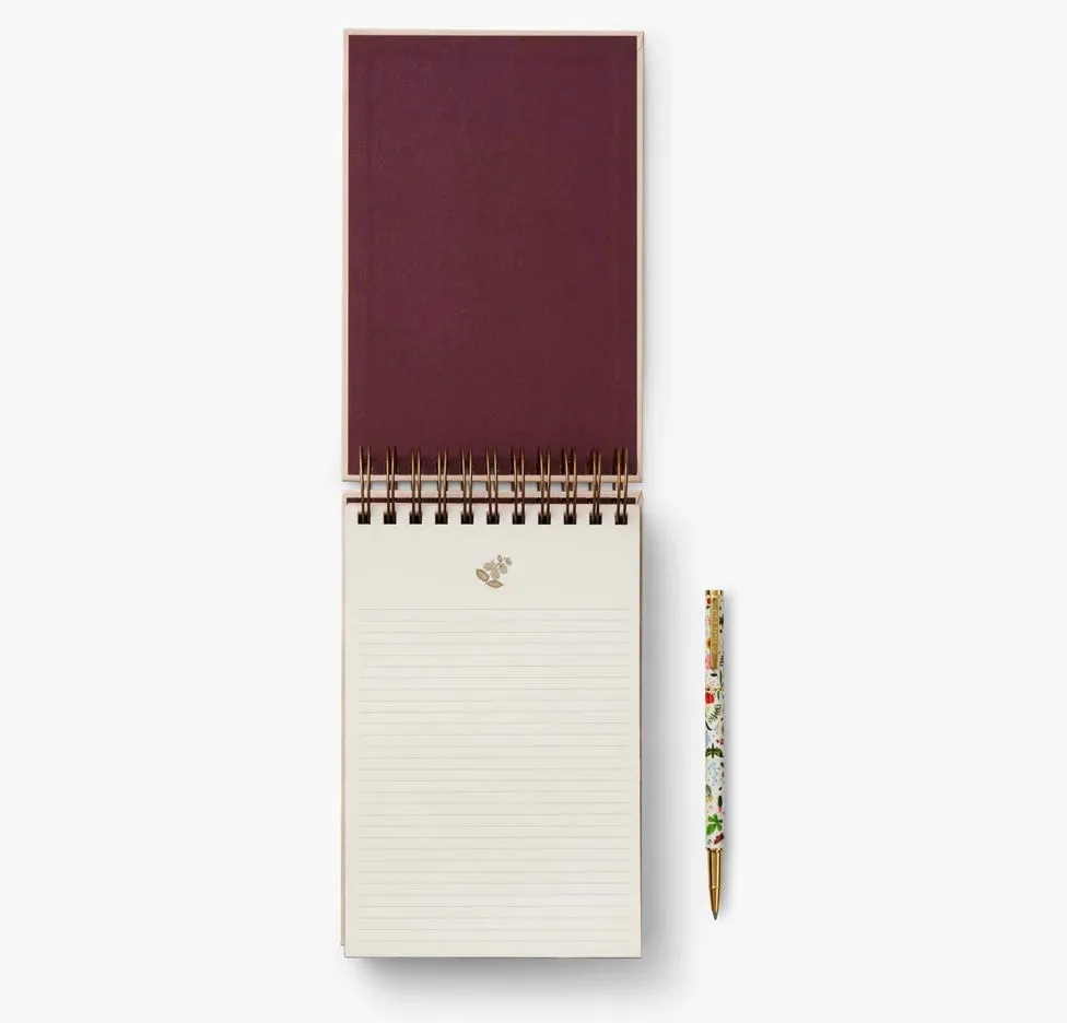 Rifle Paper Co. English Rose Desktop Spiral Notepad