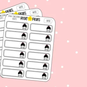 Rounded Peeking at the Corners Functional Boxes Planner Stickers | Mimi