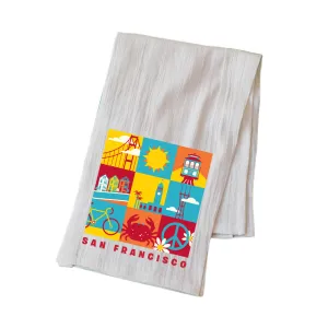 SAN FRANCISCO BLOCKS FLOUR SACK KITCHEN TOWEL