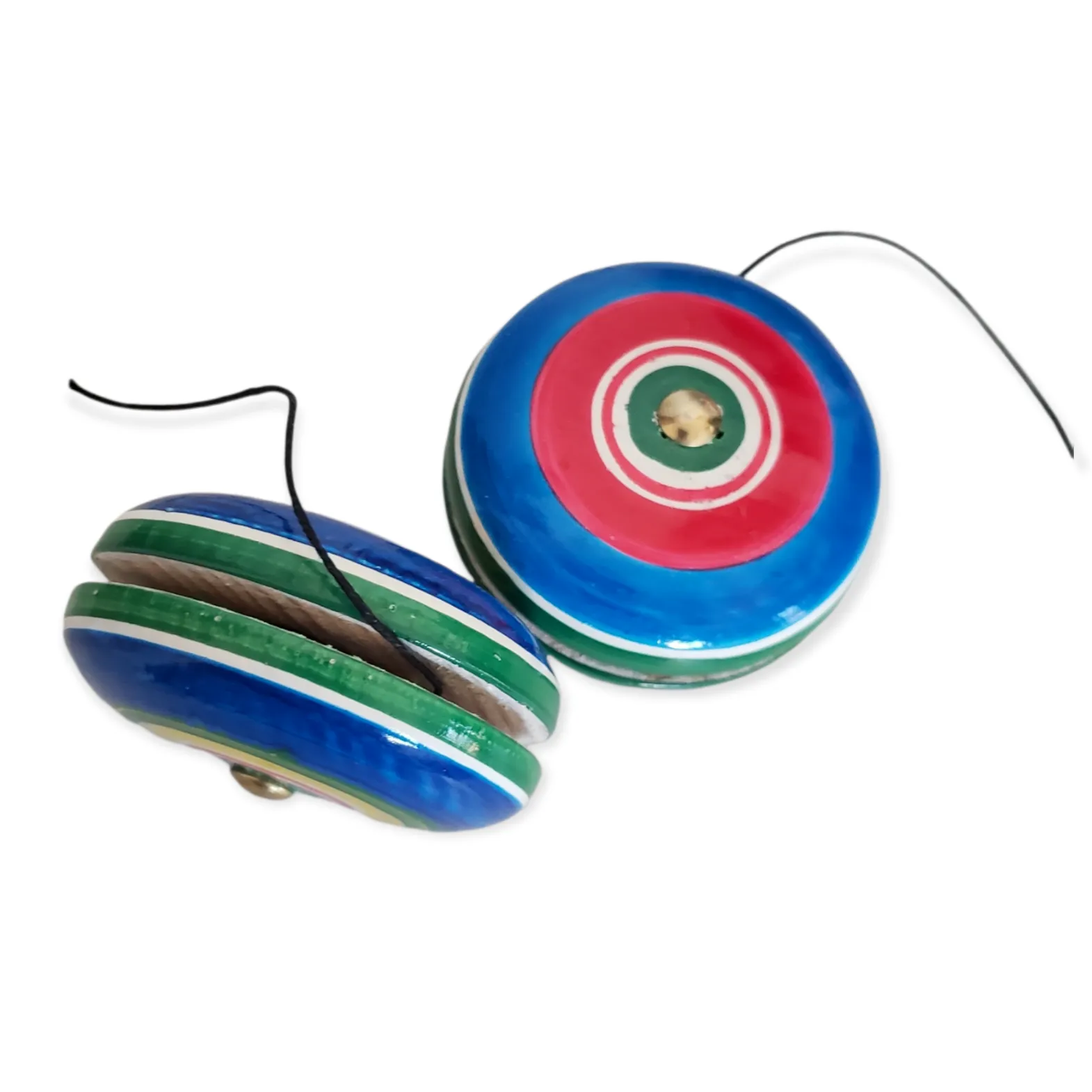 Set of Two Traditional Wood Mexican Yo Yo Toy Handmade
