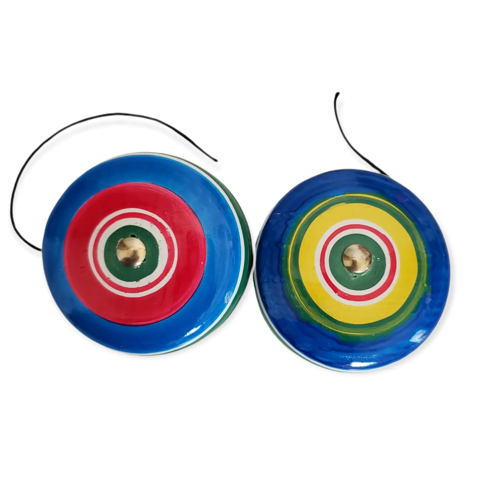 Set of Two Traditional Wood Mexican Yo Yo Toy Handmade