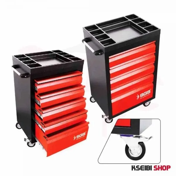 SGS Metal Tool Trolley with 6 Drawers - SGS856