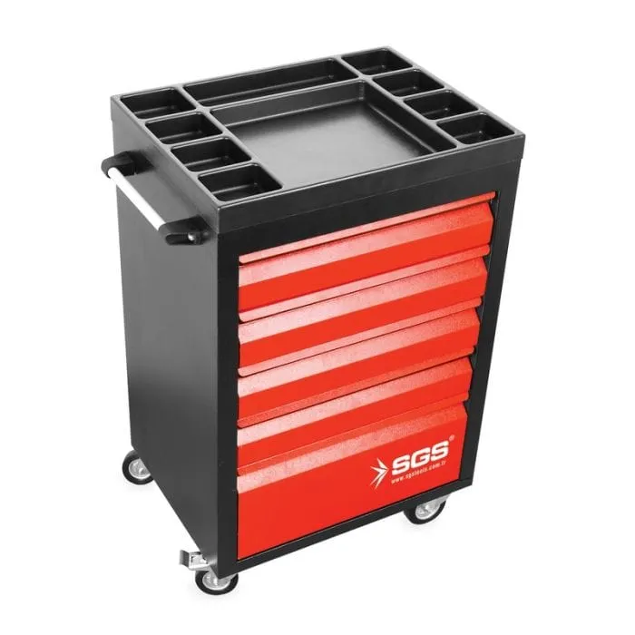 SGS Metal Tool Trolley with 6 Drawers - SGS856