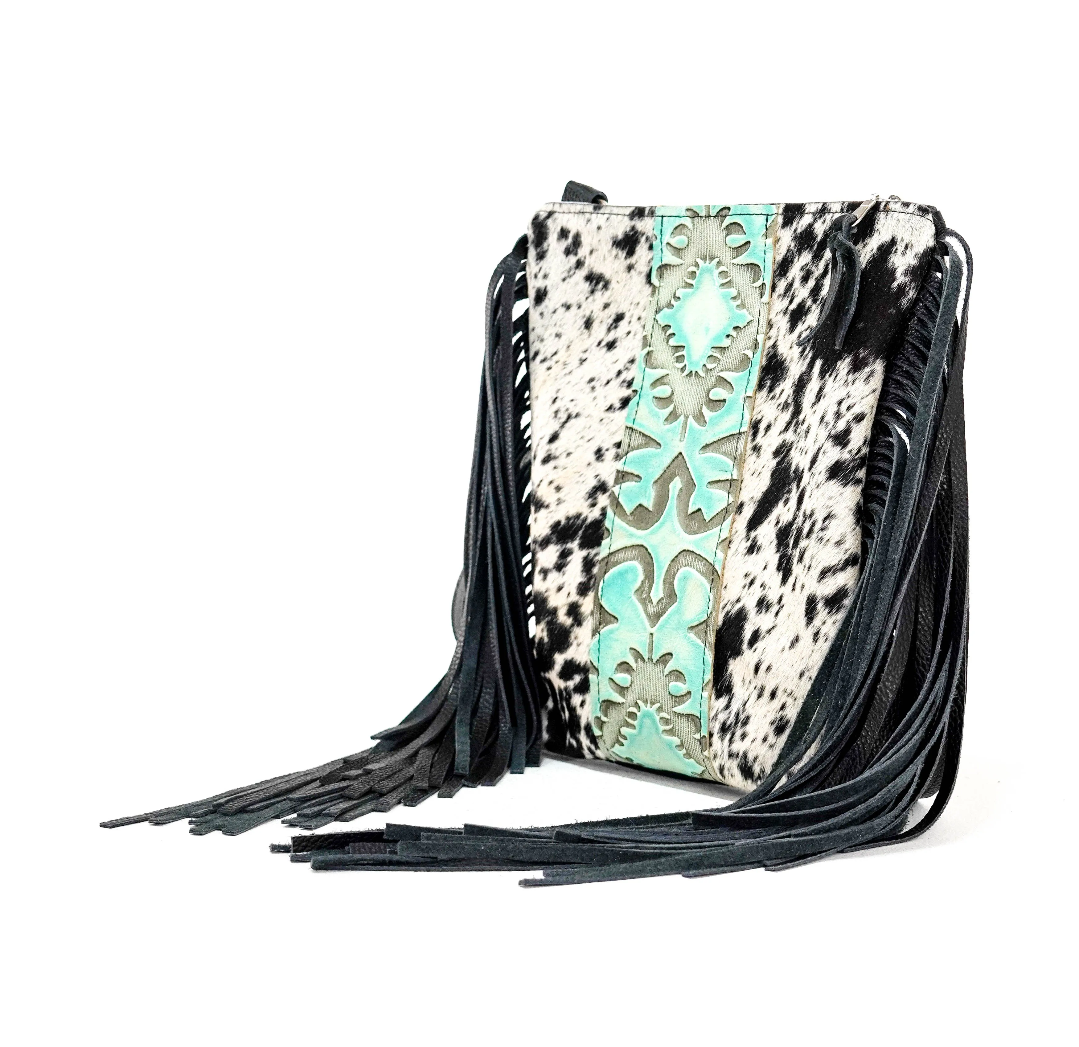 Shania - Black & White w/ Mint Laredo