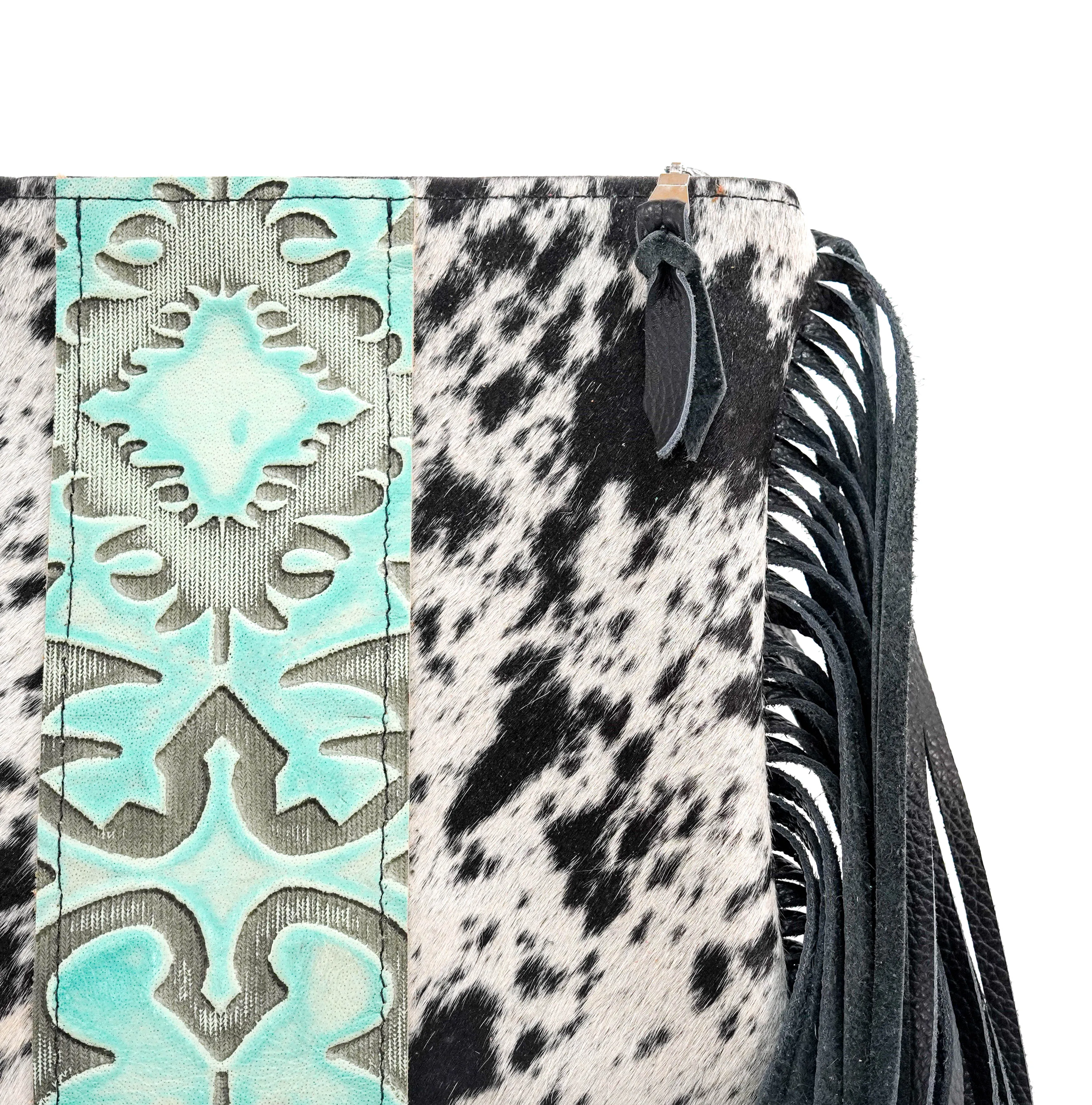Shania - Black & White w/ Mint Laredo