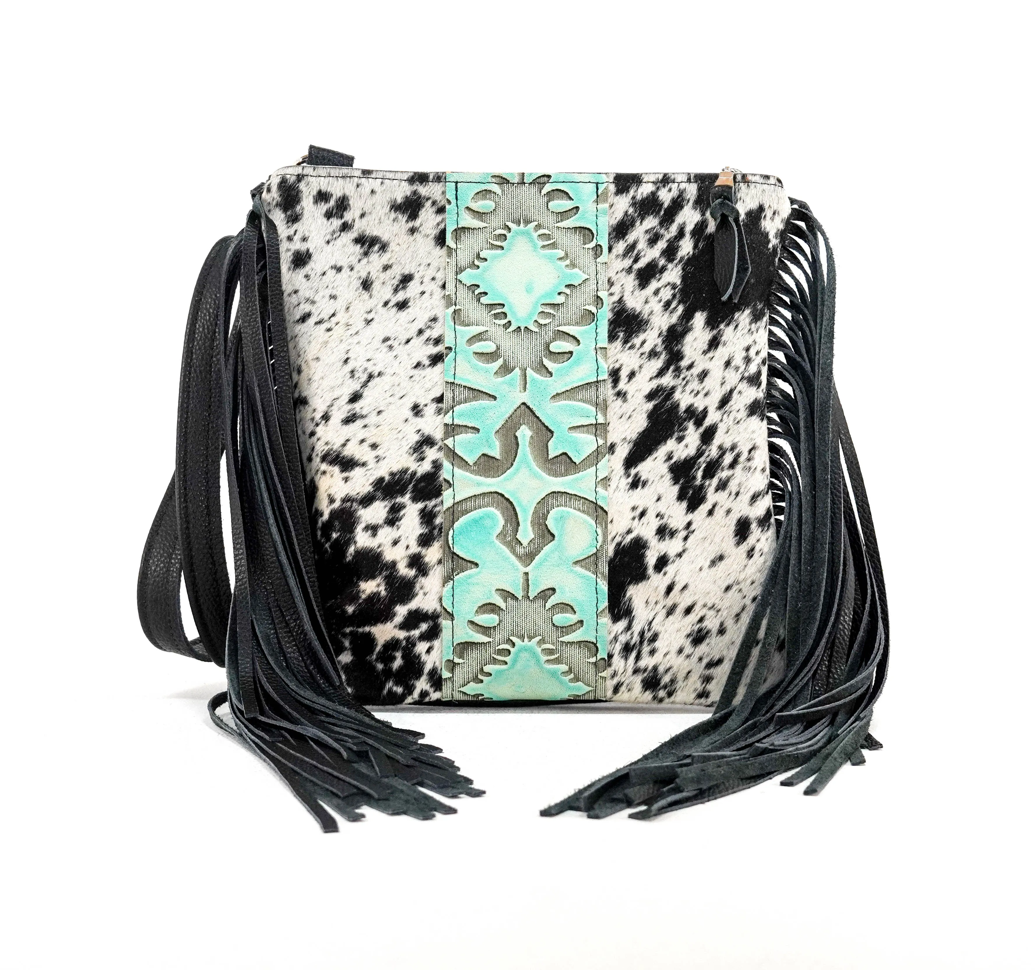 Shania - Black & White w/ Mint Laredo