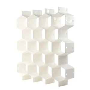 ShineMe 8pcs DIY Drawer Divider Organizer Honeycomb Household Thickening Housing Spacer Sub-grid Storage for Home Tidy Cabinet Closet Stationary Makeup Socks Underwear Scarves (White)
