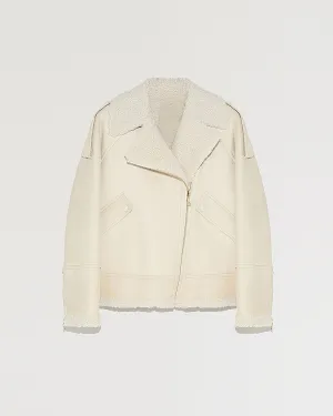 Short reversible jacket in merinillo lambskin leather